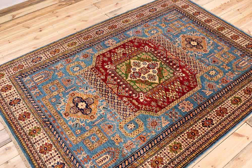 11298 Fine Afghan Kazak Rug 173x245cm (5.8 x 8.0ft)