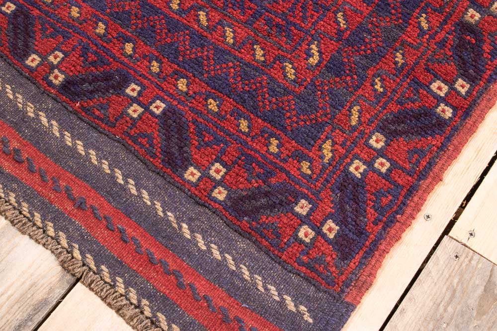 11305 Afghan Moshwani Runner Rug 73x369cm (2.4 x 12.1ft)