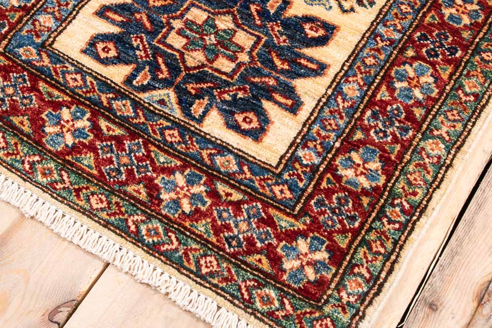 11314 Fine Afghan Kazak Runner Rug 61x169cm (2 x 5.6ft)