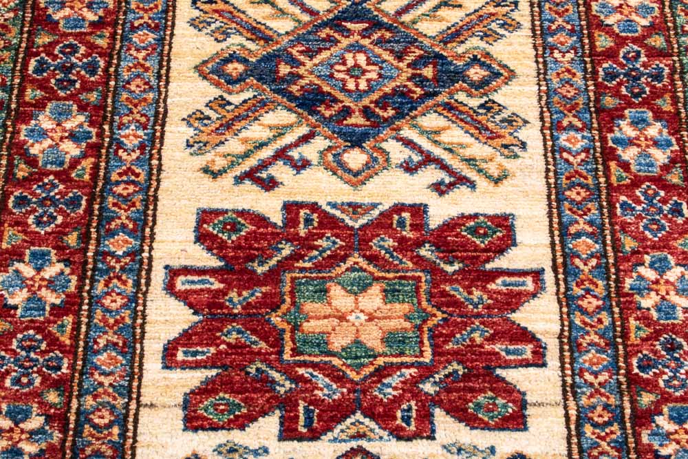 11314 Fine Afghan Kazak Runner Rug 61x169cm (2 x 5.6ft)