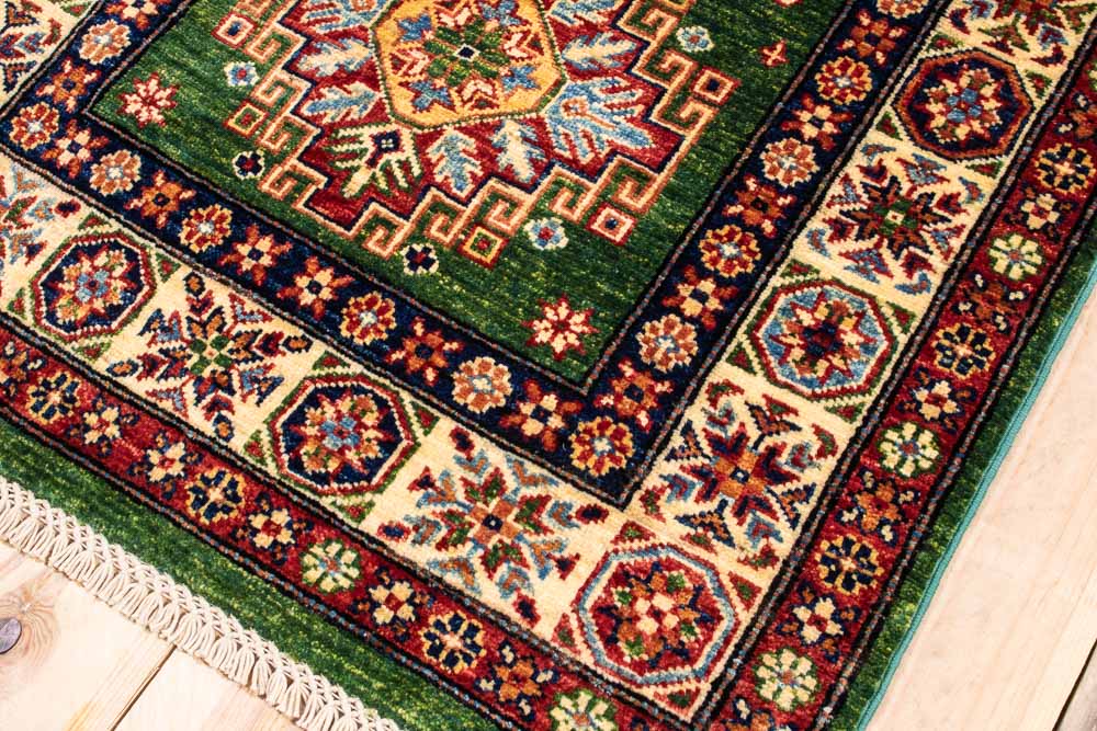 11322 Fine Afghan Kazak Runner Rug 77x313cm (2.6 x 10.3ft)