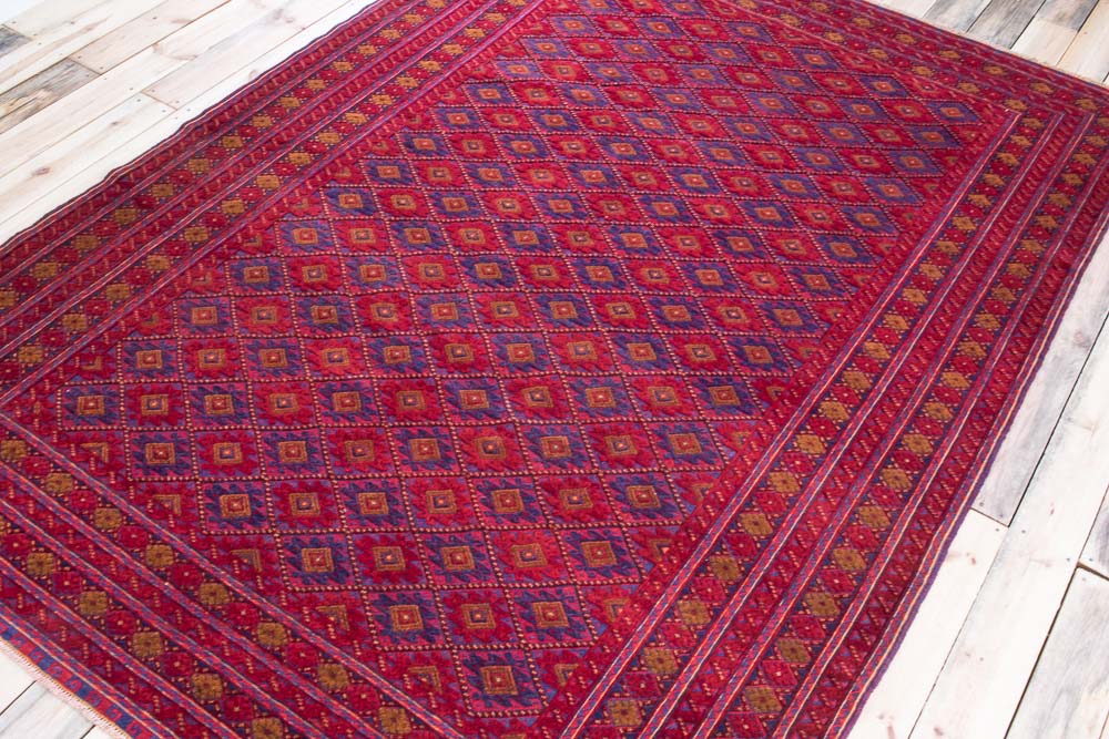 11354 Fine Quality Afghan Moshwani Rug 200x281cm (6.6 x 9.2ft)