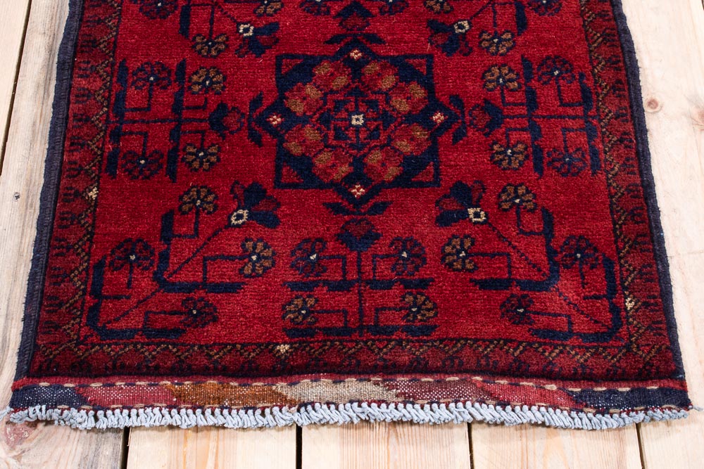 11384 Fine Afghan Khal Mohammedi Runner Rug 53x151cm (1.9 x 4.11ft)