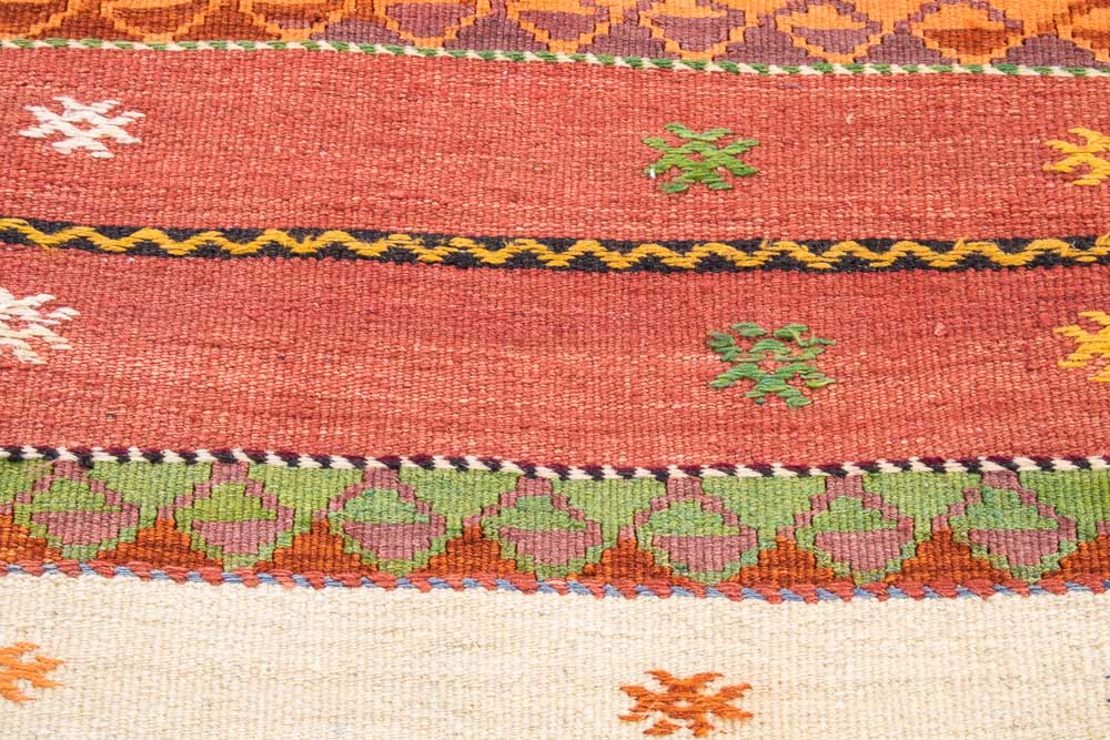 11395 Vintage Turkish Sivas Kilim Rug 87x168cm (2.10 x 5.6ft)