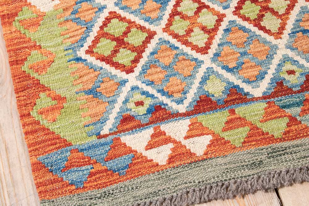 11441 Afghan Vegetable Dyed Hallway Runner Rug 67x160cm (2.2 x 5.3ft)