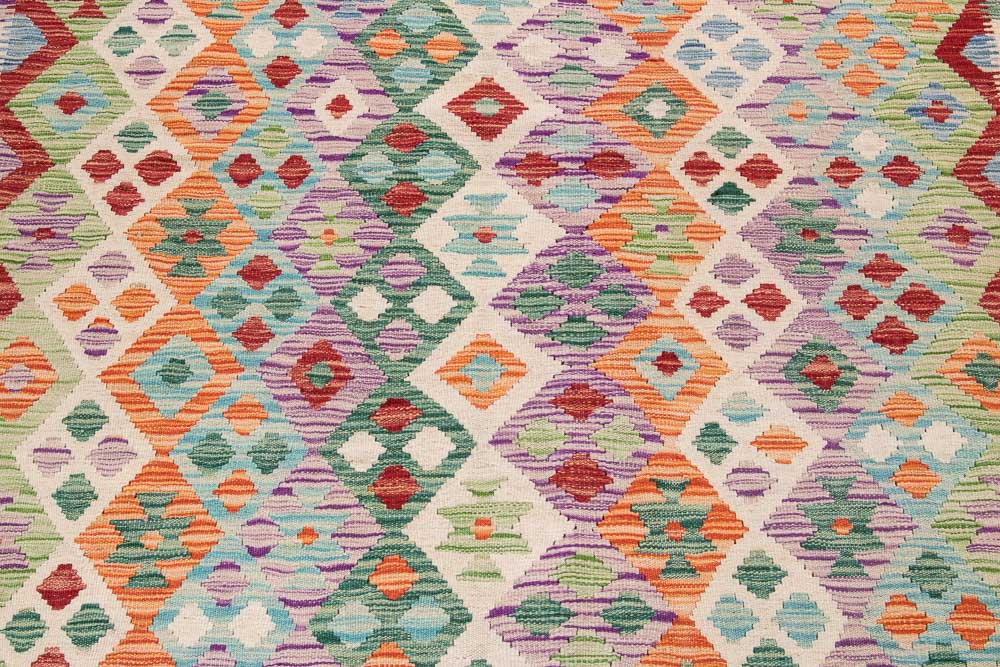 11446 Afghan Vegetable Dyed Kilim Rug 156x204cm (5.1 x 6.8ft)