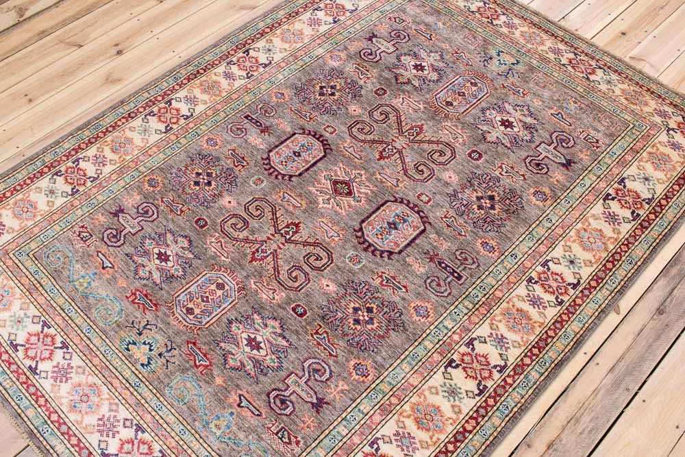 11515 Fine Afghan Kazak Rug 150x208cm (4.11 x 6.9ft)