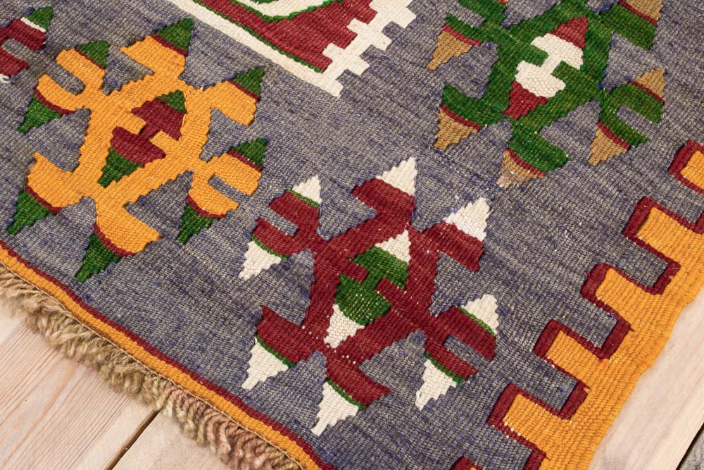 11519 Vintage Turkish Esme Kilim Rug 90x154cm (2.11 x 5.0ft)