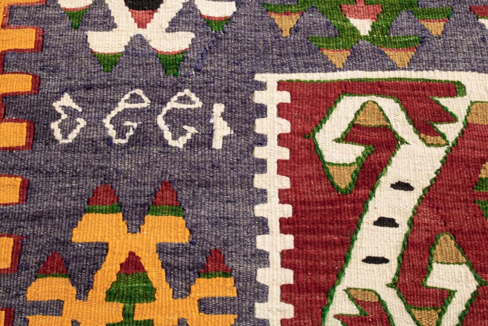 11519 Vintage Turkish Esme Kilim Rug 90x154cm (2.11 x 5.0ft)