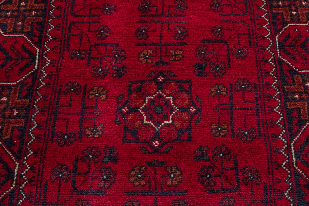 11523 Fine Afghan Khal Mohammedi Hallway Runner Rug 77x387cm (2.6 x 12.8ft)