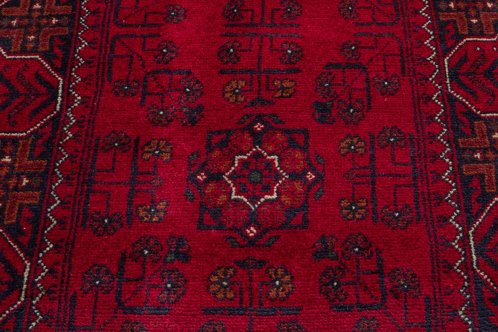 11523 Fine Afghan Khal Mohammedi Hallway Runner Rug 77x387cm (2.6 x 12.8ft)