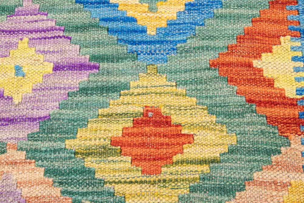 11533 Afghan Vegetable Dyed Kilim Hallway Runner Rug 86x256cm (2.10 x 8.4ft)