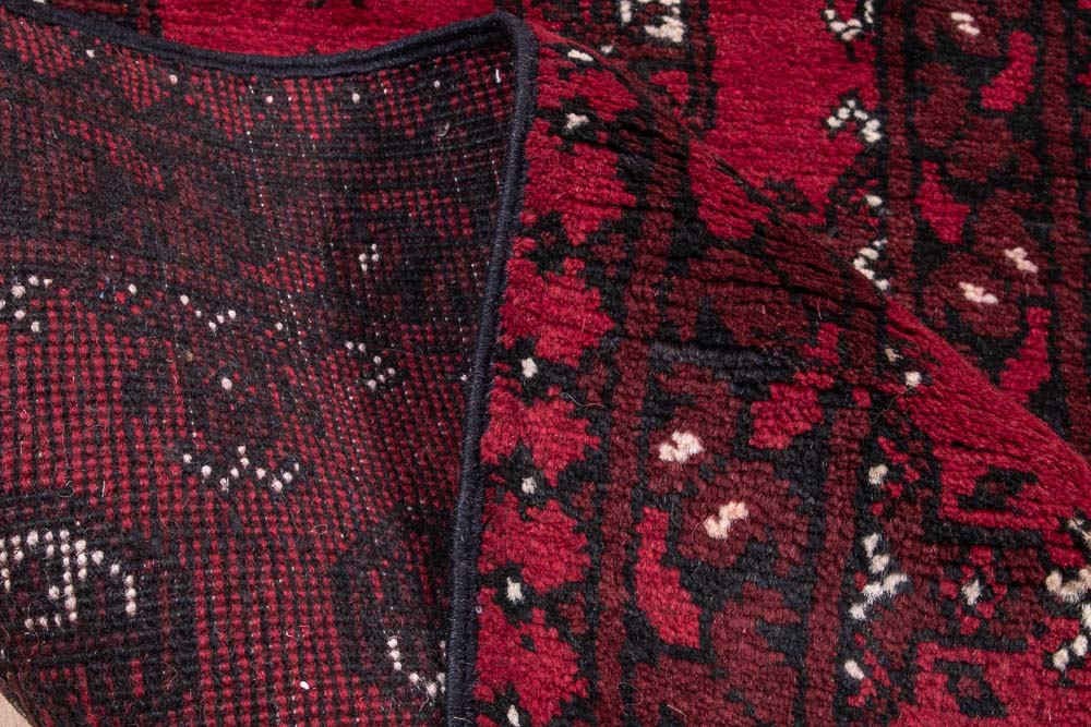 11552 Afghan Red Aq Chah Runner Rug 62x245cm (2.0 x 8.0ft)