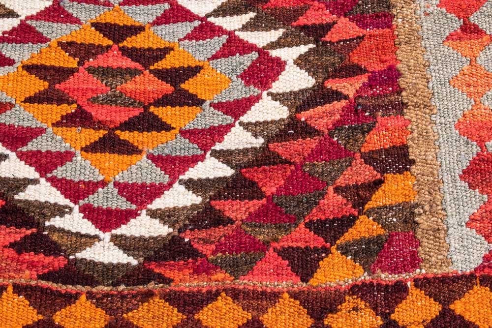 11630 Vintage Kurdish Herki Kilim Runner Rug 85x262cm (2.9 x 8.7ft)