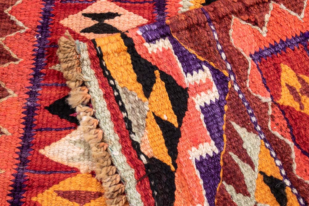 11631 Vintage Kurdish Herki Kilim Runner Rug 92x294cm (3 x 9.7ft)