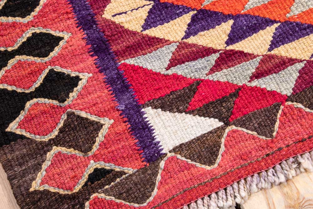 11632 Vintage Kurdish Herki Kilim Runner Rug 91x341cm (3 x 11.2ft)