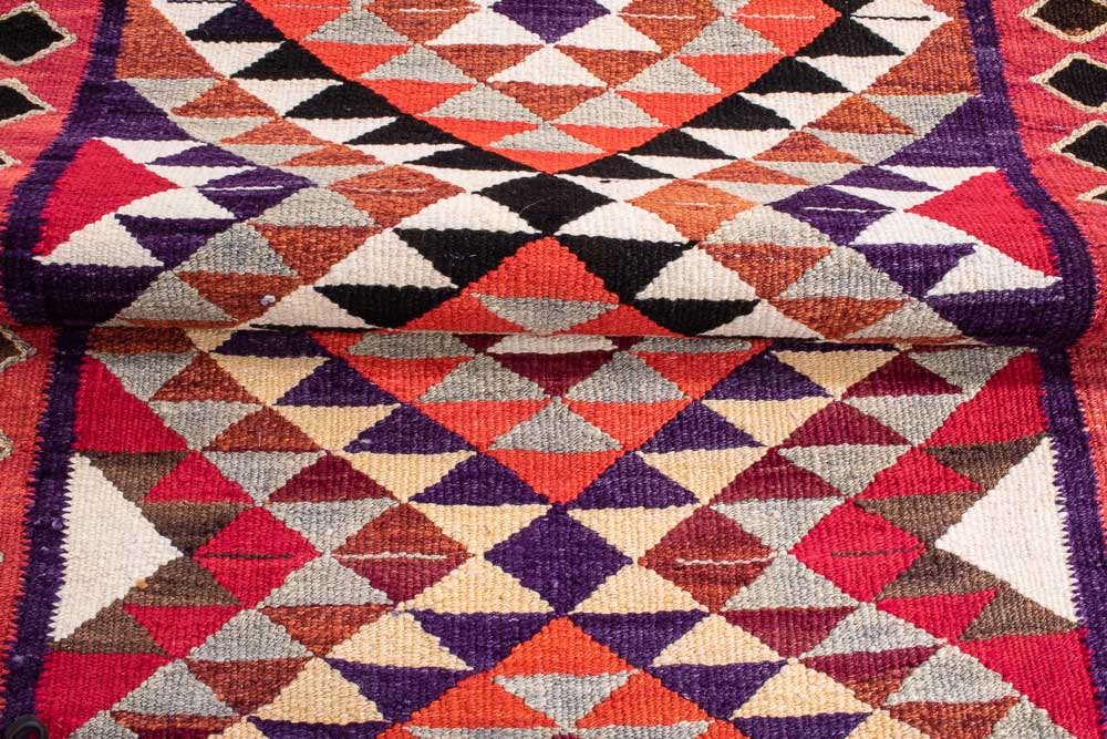 11632 Vintage Kurdish Herki Kilim Runner Rug 91x341cm (3 x 11.2ft)