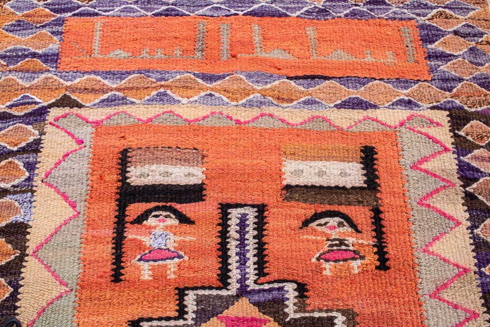 11633 Vintage Kurdish Herki Kilim Runner Rug 84x273cm (2.9 x 8.11ft)