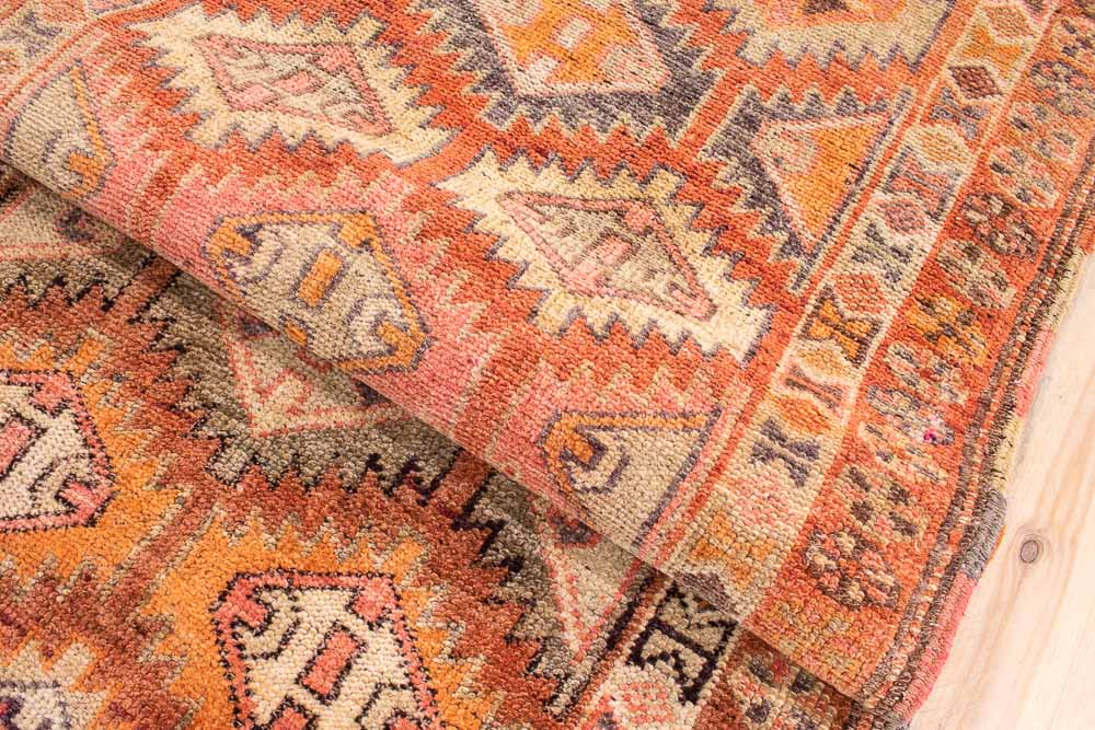 11635 Vintage Kurdish Herki Carpet Runner Rug 88x334cm (2.10 x 10.11ft)