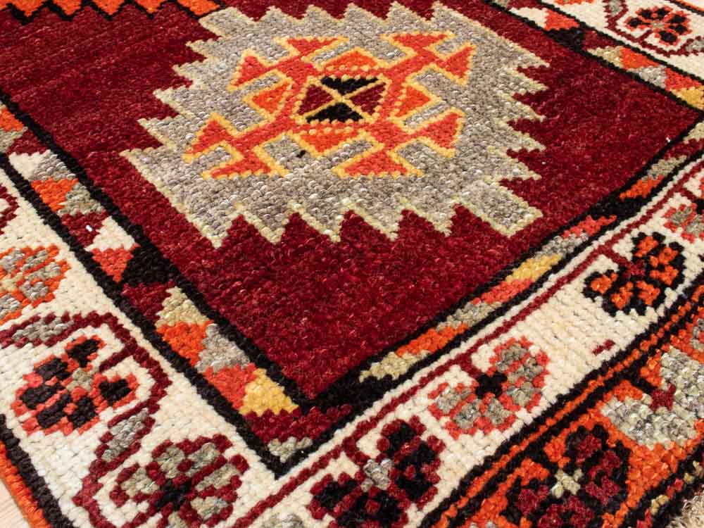 11640 Vintage Kurdish Herki Carpet Runner Rug 69x377cm (2.3 x 12.4ft)