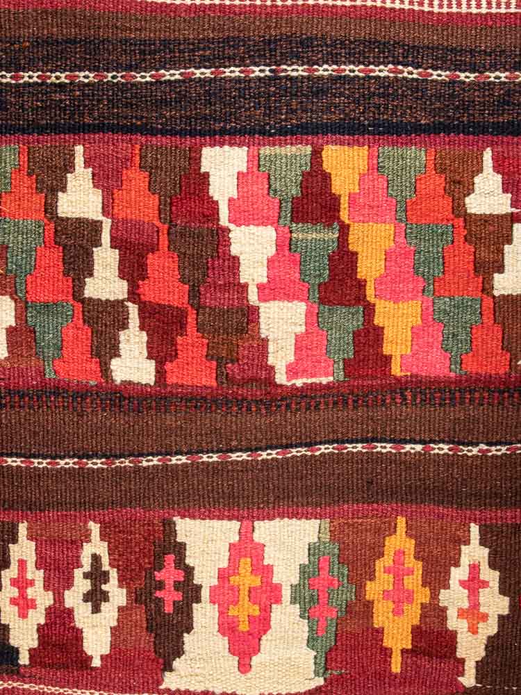 11644 Vintage Kurdish Herki Kilim Rug 93x120cm (3.0 x 3.11ft)