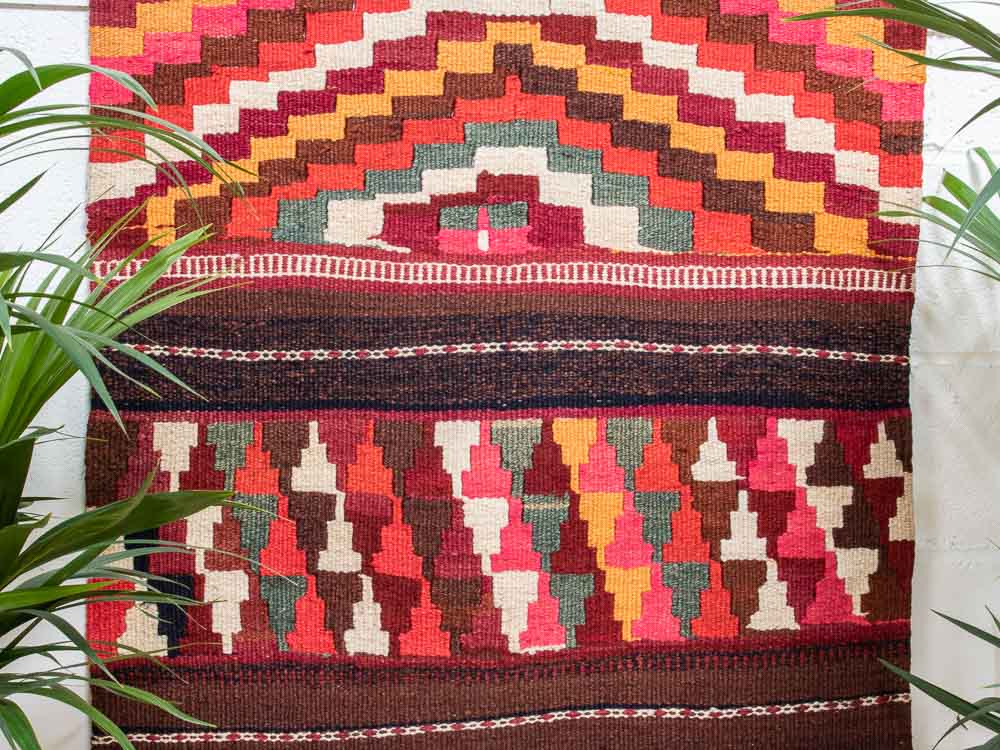 11644 Vintage Kurdish Herki Kilim Rug 93x120cm (3.0 x 3.11ft)