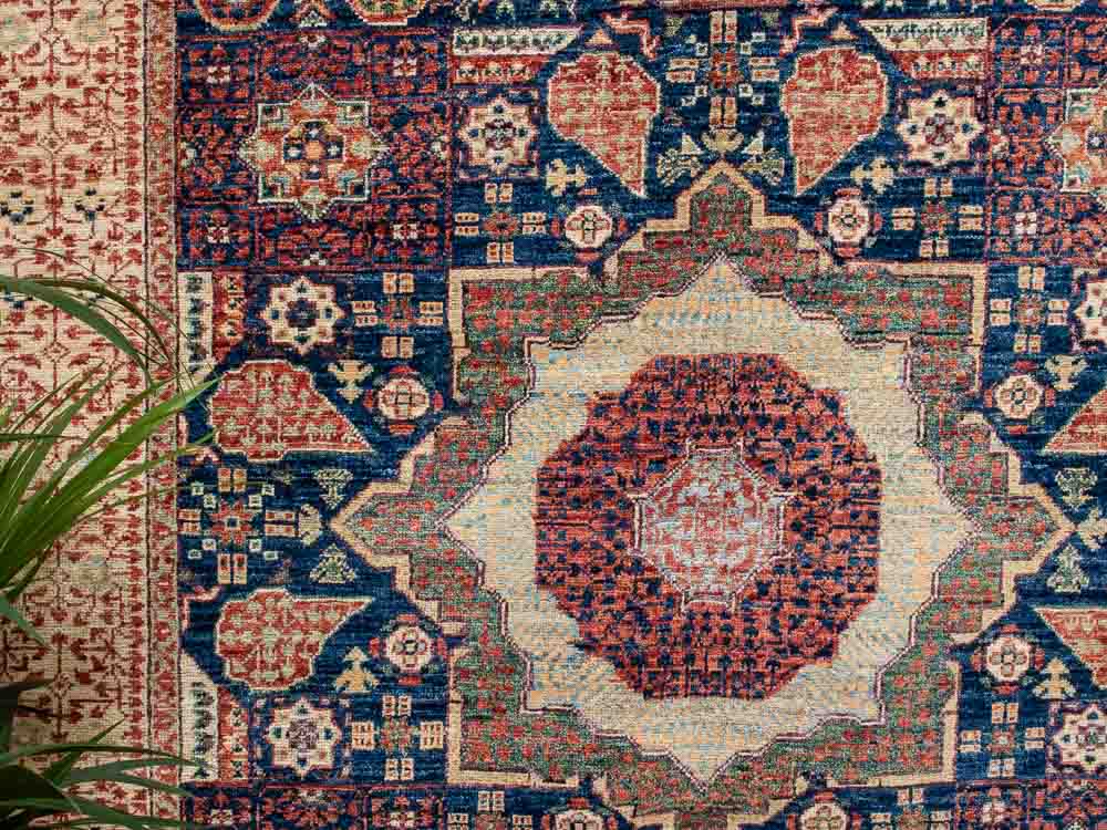 11671 Fine Afghan Mamluk Rug 148x197cm (4.10 x 6.5½ft)