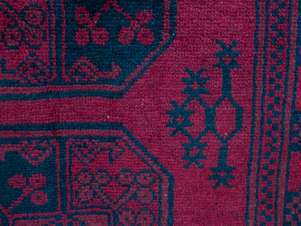 11680 Afghan Red Aq Chah Rug 146x187cm (4.9 x 6.1ft)