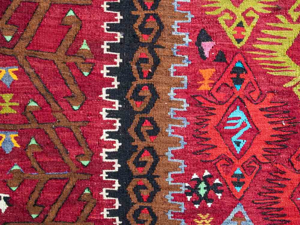 11700 Large Vintage Turkish Adana Kilim Rug 238x403cm (7.9 x 13.2ft)