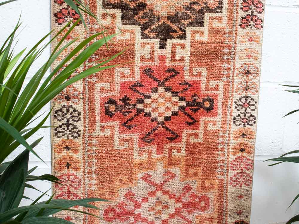 11704 Vintage Kurdish Herki Runner Rug 64x344cm (2.1 x 11.3ft)