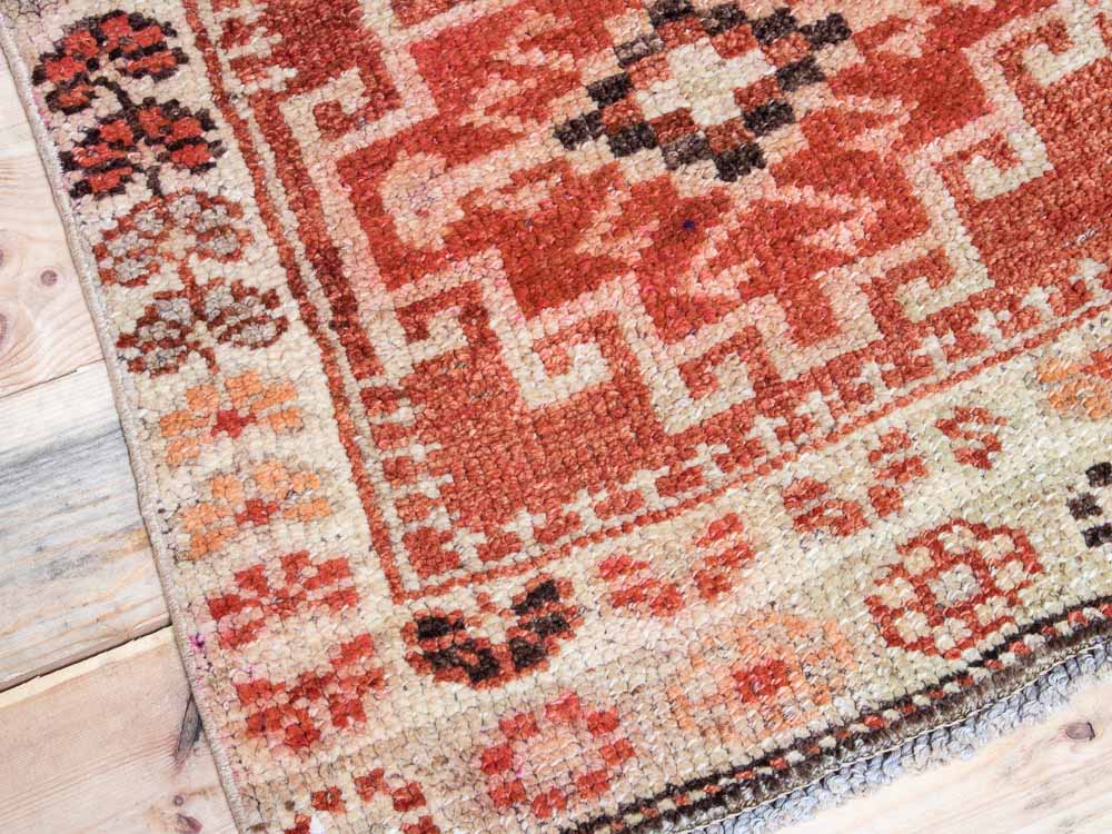 11704 Vintage Kurdish Herki Runner Rug 64x344cm (2.1 x 11.3ft)