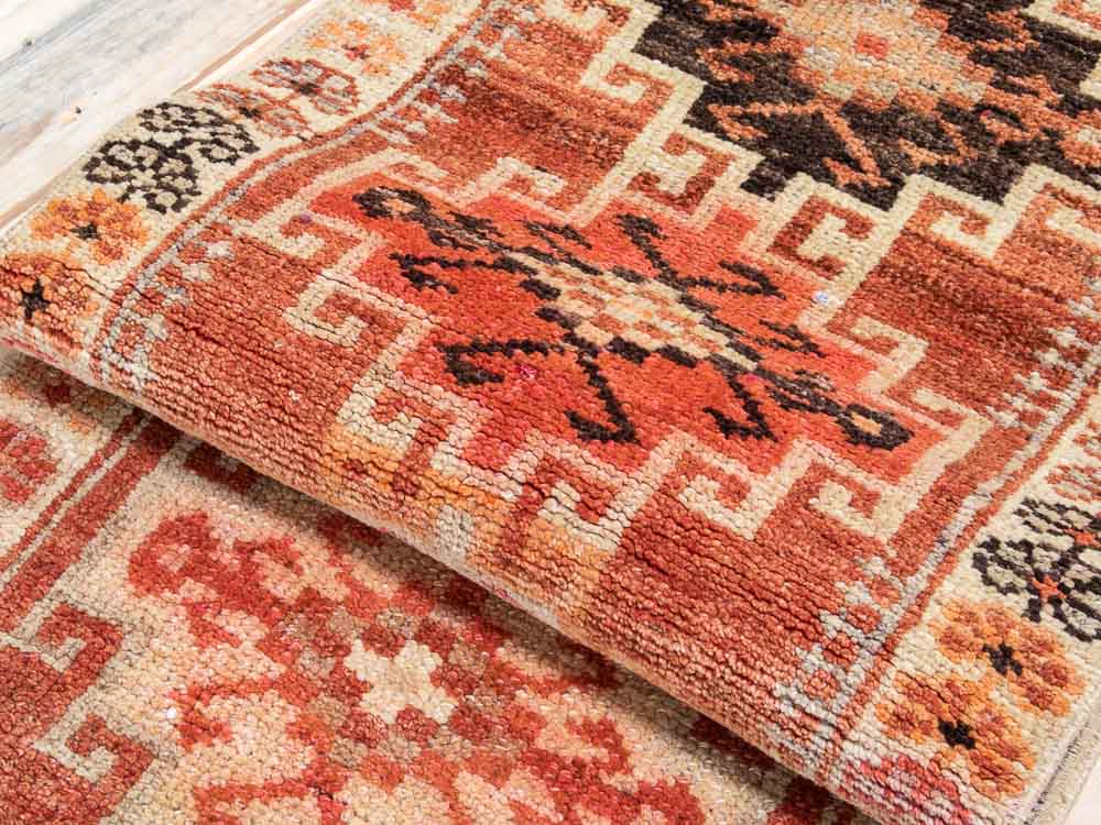 11704 Vintage Kurdish Herki Runner Rug 64x344cm (2.1 x 11.3ft)