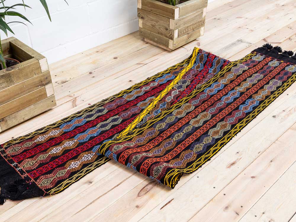 11742 Turkish Konya Narrow Kilim Runner Rug 45x427cm (1.5 x 14ft)