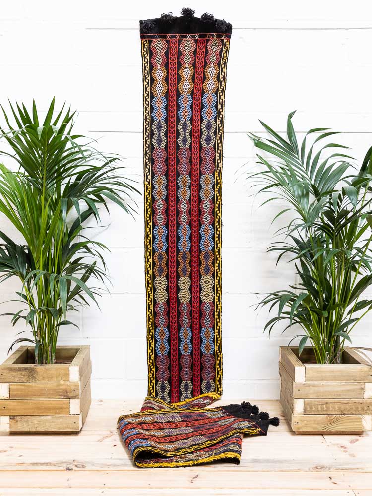 11742 Turkish Konya Narrow Kilim Runner Rug 45x427cm (1.5 x 14ft)