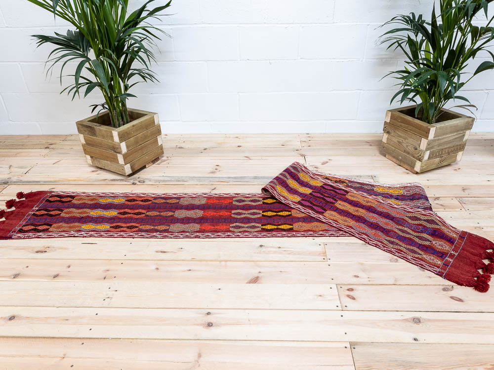 11745 Turkish Konya Narrow Kilim Runner Rug 44x426cm (1.5 x 13.11)