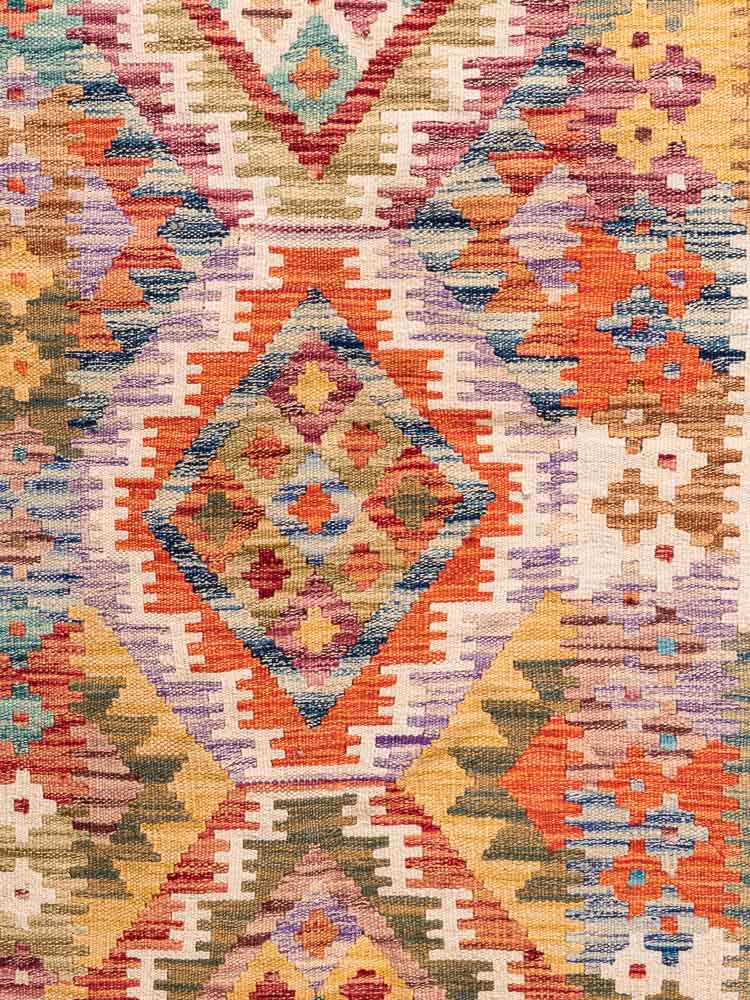 11847 Afghan Vegetable Dyed Kilim Runner Rug 82x254cm (2.8 x 8.4ft)