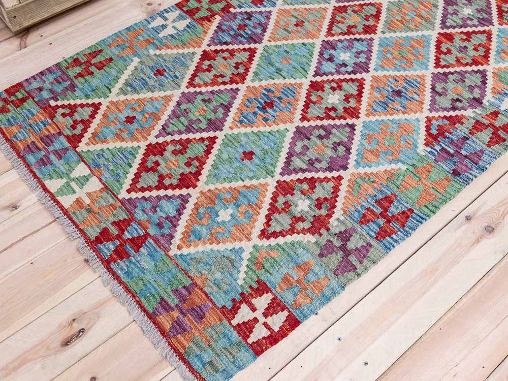 11875 Afghan Vegetable Dyed Kilim Rug 102x157cm (3.4 x 5.1ft)