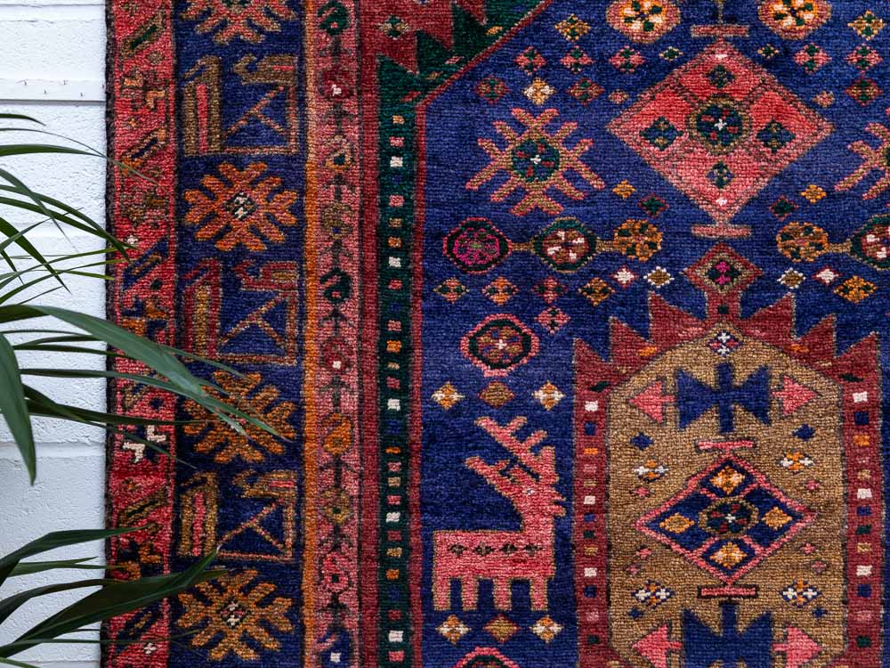 11907 Persian Hamadan Rug 131x218cm (4.3 x 7.1ft)