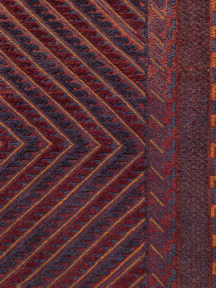 11984 Afghan Moshwani Mixed Weave Rug 142x193cm (4.8 x 6.4ft)