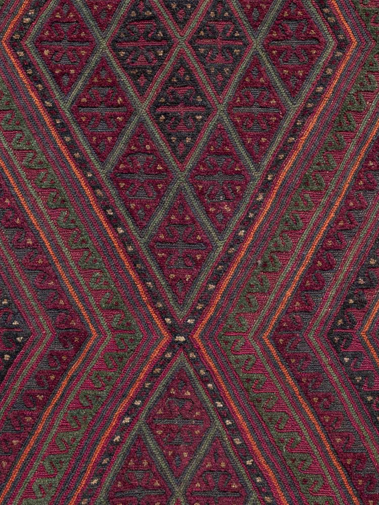 12015 Afghan Mixed Weave Moshwani Carpet 210x285cm (6.10 x 9.4ft)