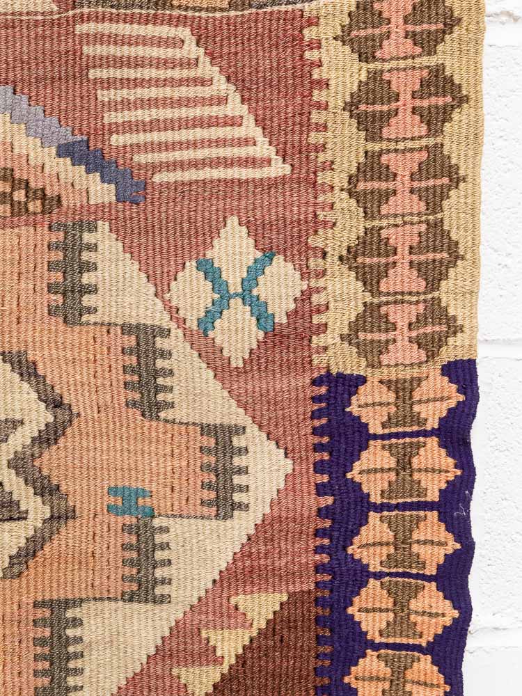 12134 Vintage Turkish Gumushane Kilim Rug 82x116cm (2.8 x 3.10ft)