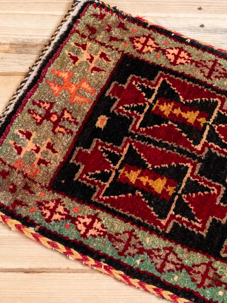 12143 Vintage Turkish Kars Mosque Carpet Floor Cushion 43x109cm (1.5 x 3.7ft)