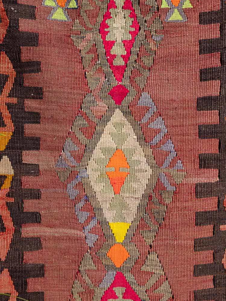 12149 Small Vintage Turkish Esme Kilim Rug 50x92cm (1.7 x 3ft)