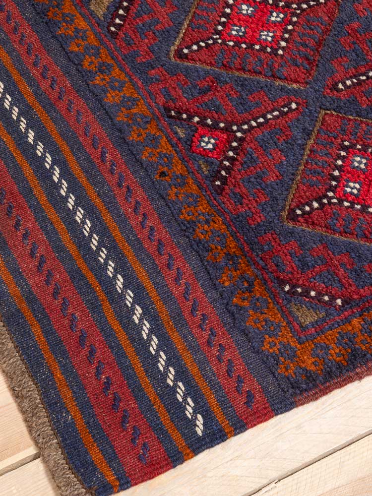 12177 Afghan Moshwani Mixed Weave Runner Rug 66x273cm (2.2 x 8.11½ft)