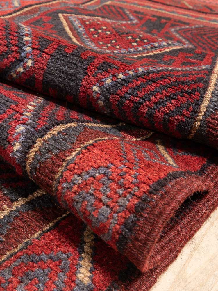 12178 Afghan Moshwani Mixed Weave Runner Rug 55x243cm (1.9½ x 7.11½ft)