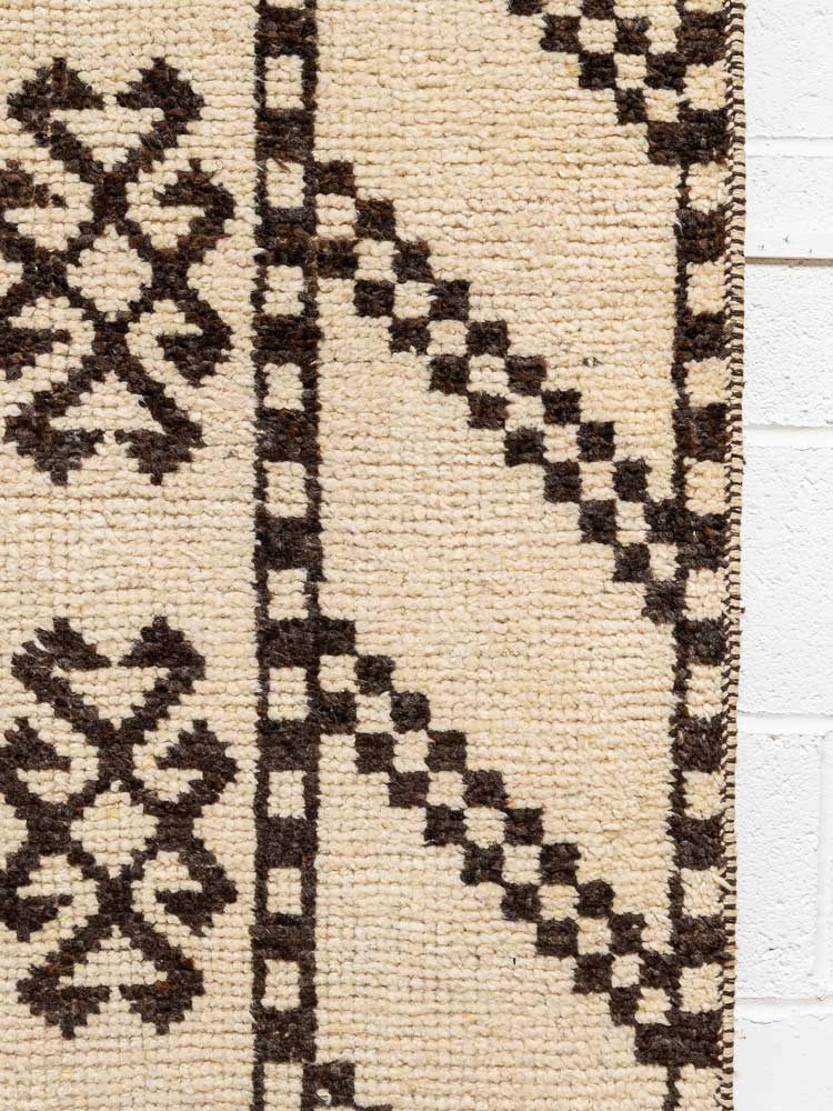 12209 Vintage Kurdish Herki Carpet Runner Rug 98x380cm (3.2½ x 12.5½ft)