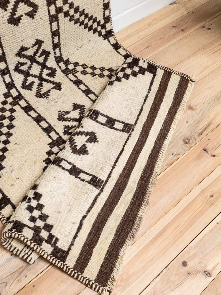 12209 Vintage Kurdish Herki Carpet Runner Rug 98x380cm (3.2 x 12.5ft)