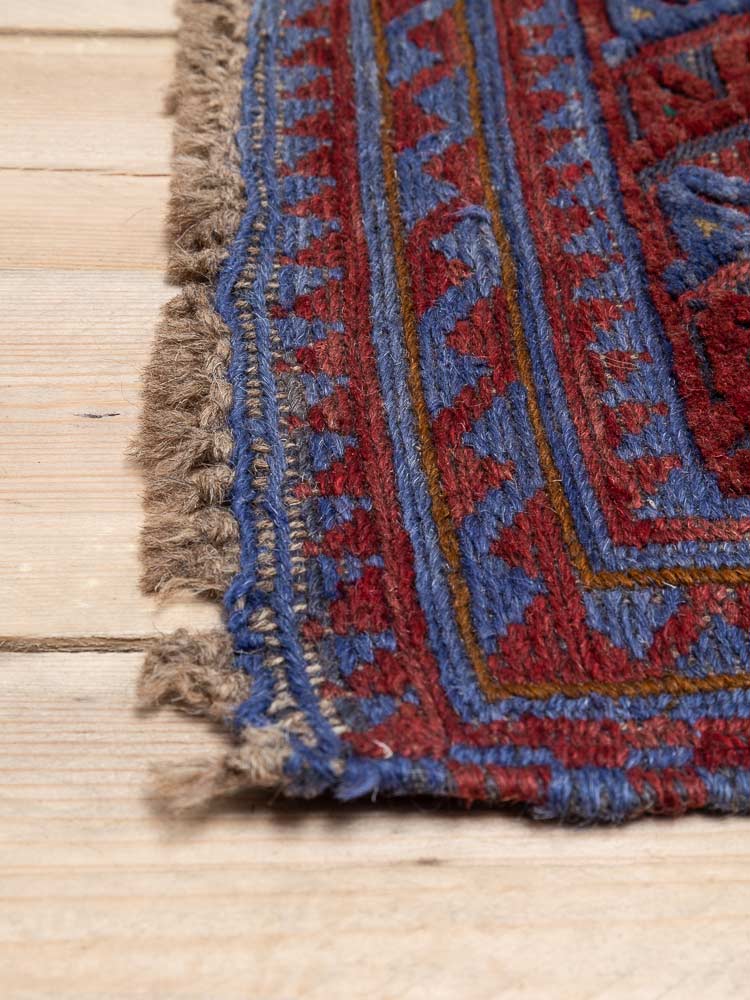 12211 Afghan Moshwani Mixed Weave Rug 127x131cm (4.2 x 4.3½ft)
