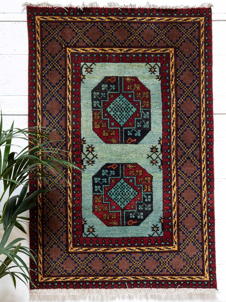 12233 Afghan Aq Chah Rug 102x153cm (3.4 x 5ft)