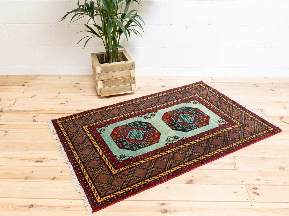 12233 Afghan Aq Chah Rug 102x153cm (3.4 x 5ft)